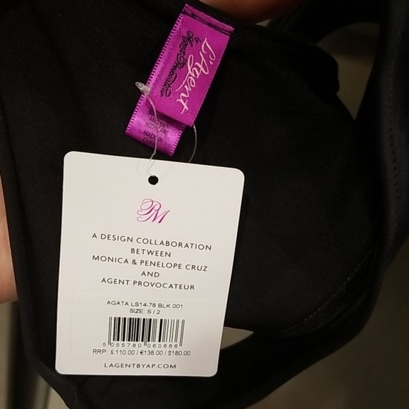 💕L'AGENT by AGENT PROVOCATEUR💕 Agata Swimsuit ~ Black Small NWT - Picture 15 of 15